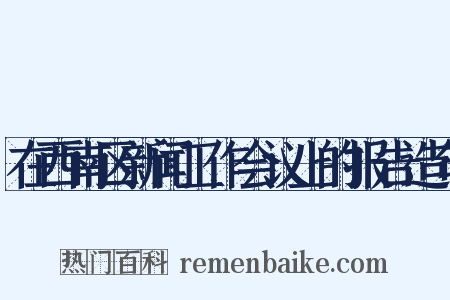 在西南区新闻工作会议上的报告造句是什么意思的图片